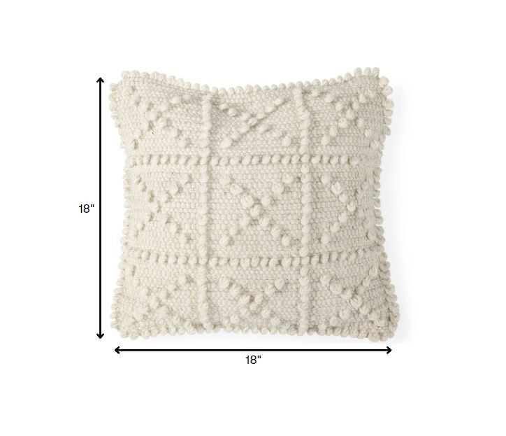 Off White Embossed Details Pillow Cover — view 3