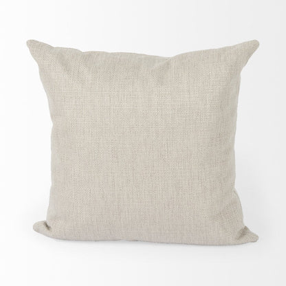 Neutral Sand Basket Weave Accent Throw Pillow FurniFindUSA
