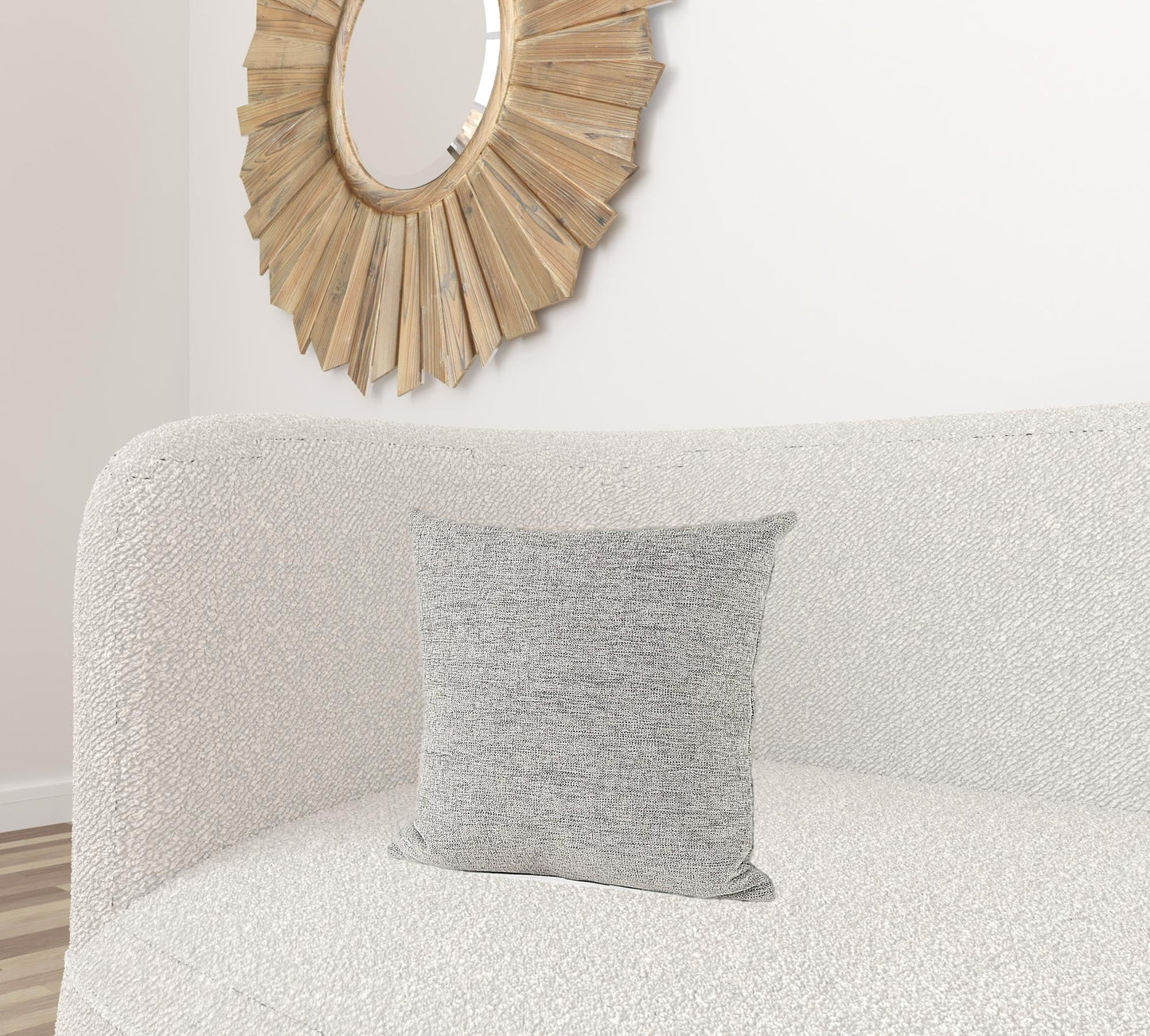 Stone Gray Basket Weave Accentthrow Pillow FurniFindUSA