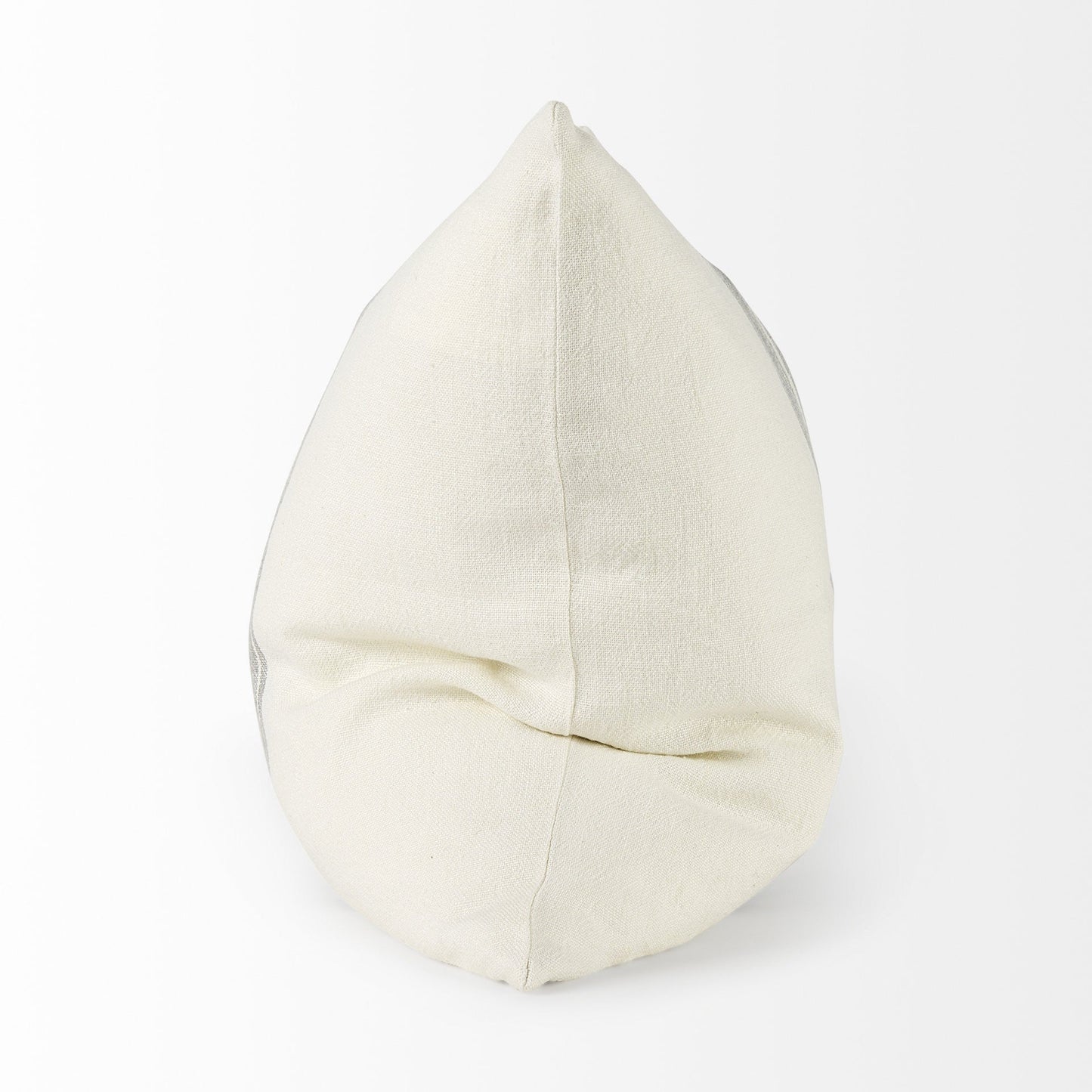 Off White Pillow Cover With  Ash Gray  Stripes FurniFindUSA