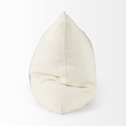 Off White Pillow Cover With  Ash Gray  Stripes FurniFindUSA