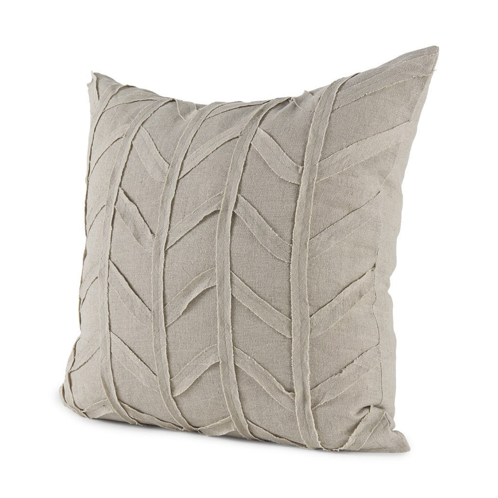Light Gray Chevron Textured Pillow Cover FurniFindUSA