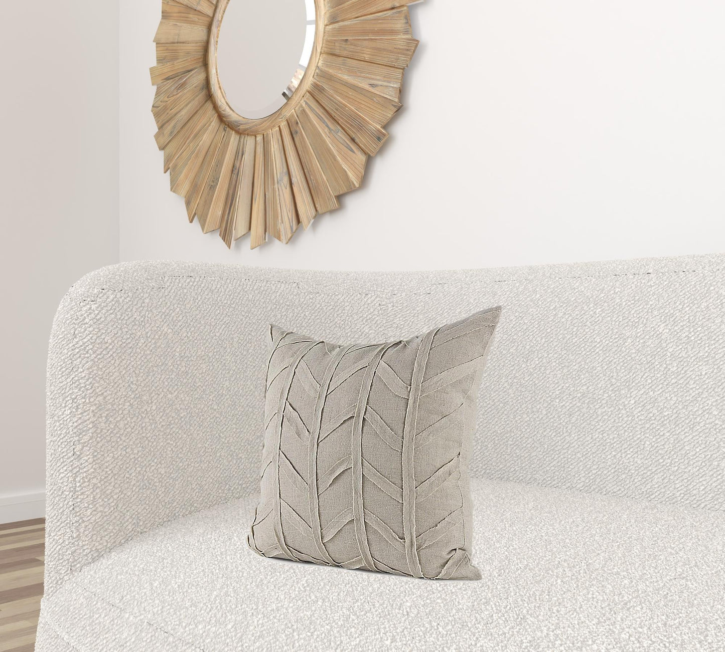 Light Gray Chevron Textured Pillow Cover FurniFindUSA