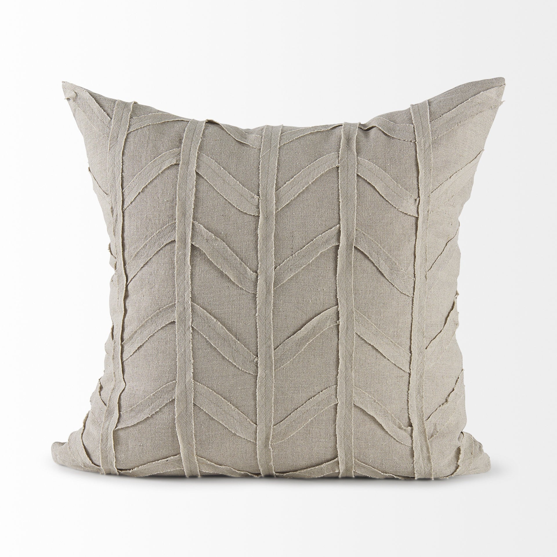Light Gray Chevron Textured Pillow Cover FurniFindUSA