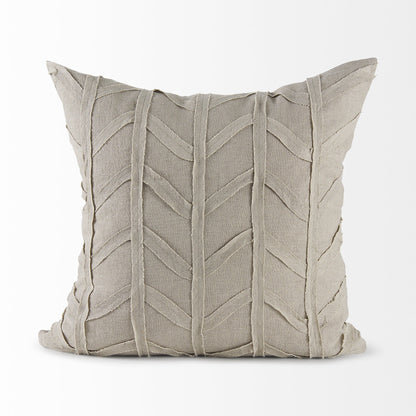 Light Gray Chevron Textured Pillow Cover FurniFindUSA