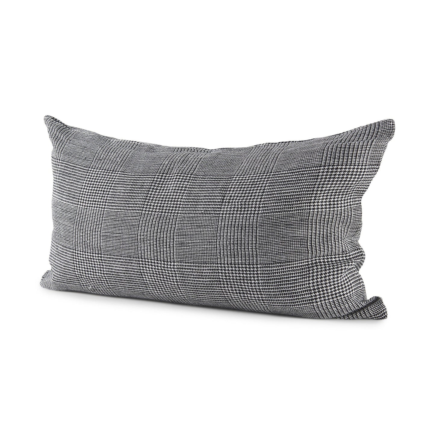 White And Black Pattern Lumbar Throw Pillow Cover FurniFindUSA