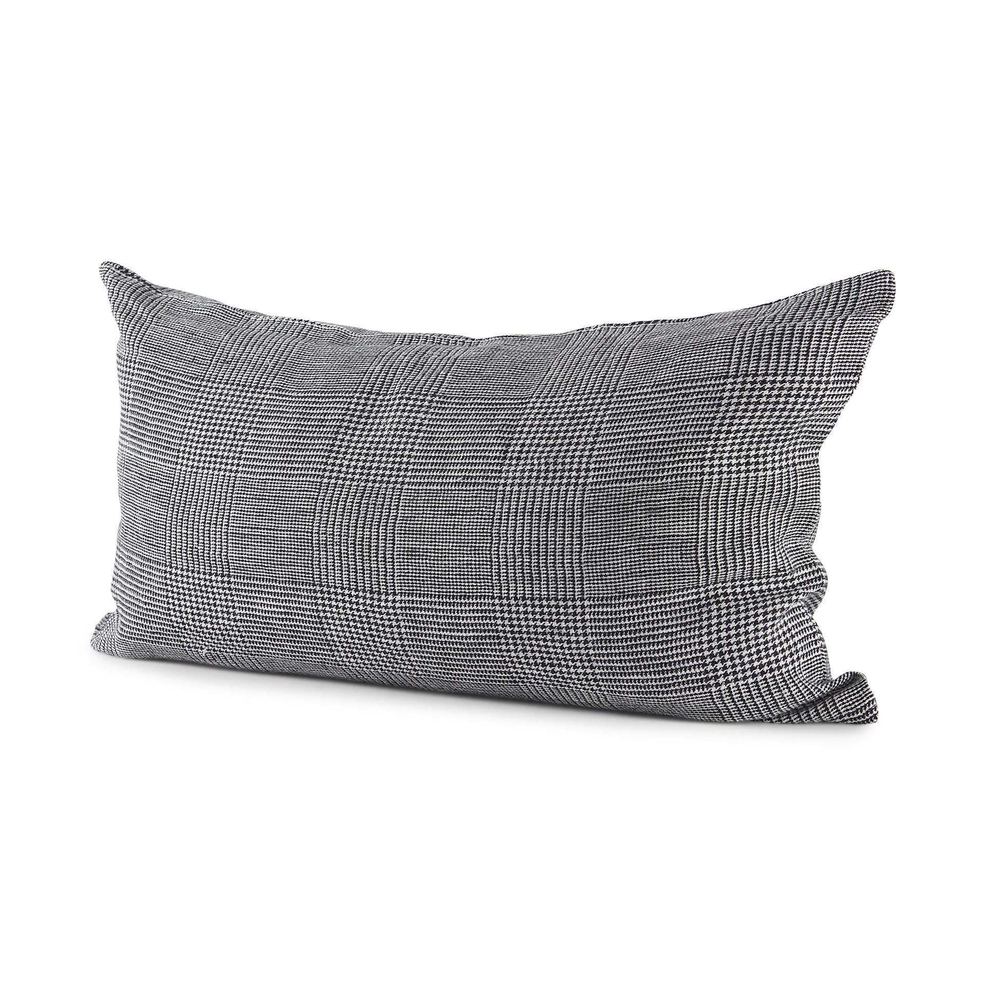 White And Black Pattern Lumbar Throw Pillow Cover FurniFindUSA