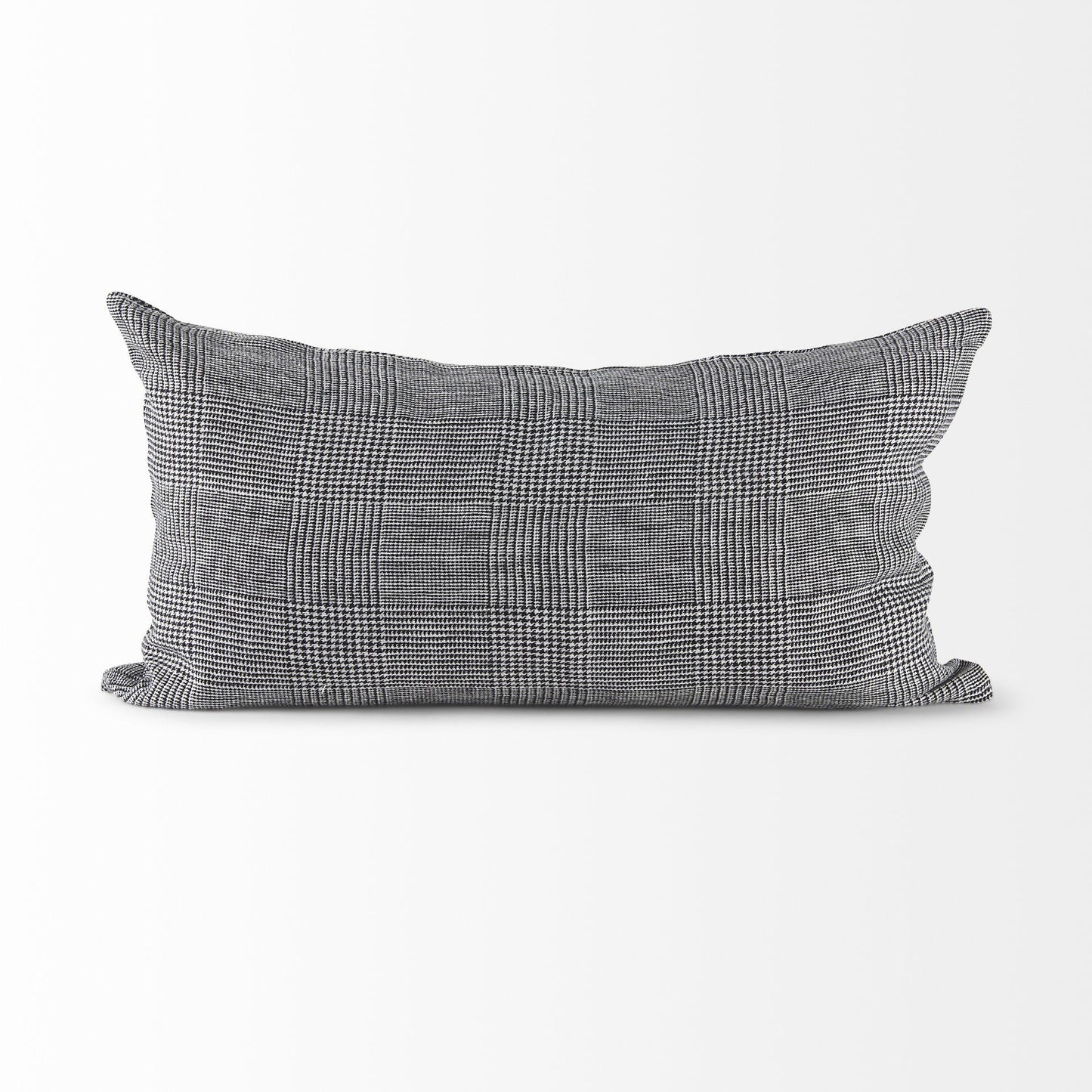 White And Black Pattern Lumbar Throw Pillow Cover FurniFindUSA