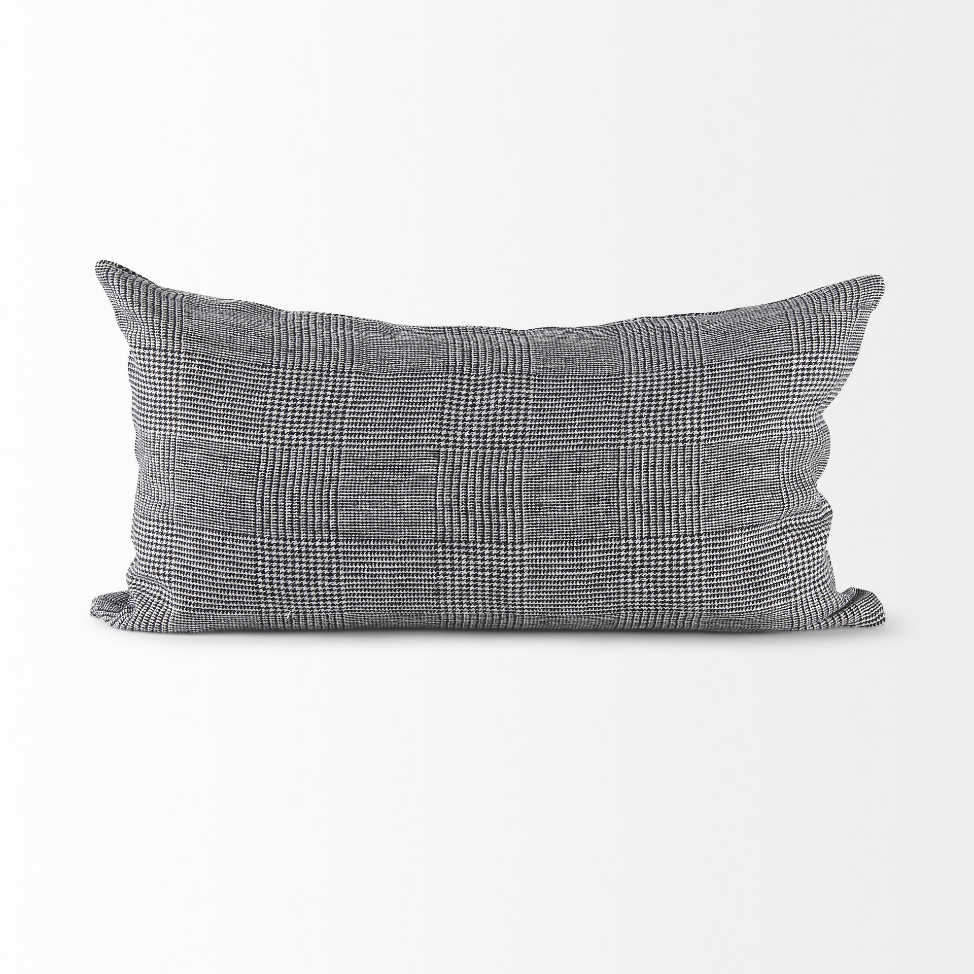 White And Black Pattern Lumbar Throw Pillow Cover FurniFindUSA