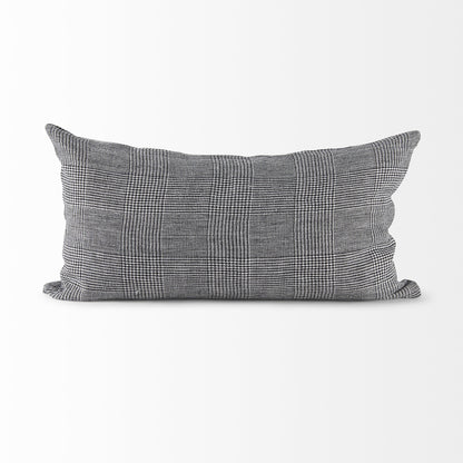 White And Black Pattern Lumbar Throw Pillow Cover FurniFindUSA