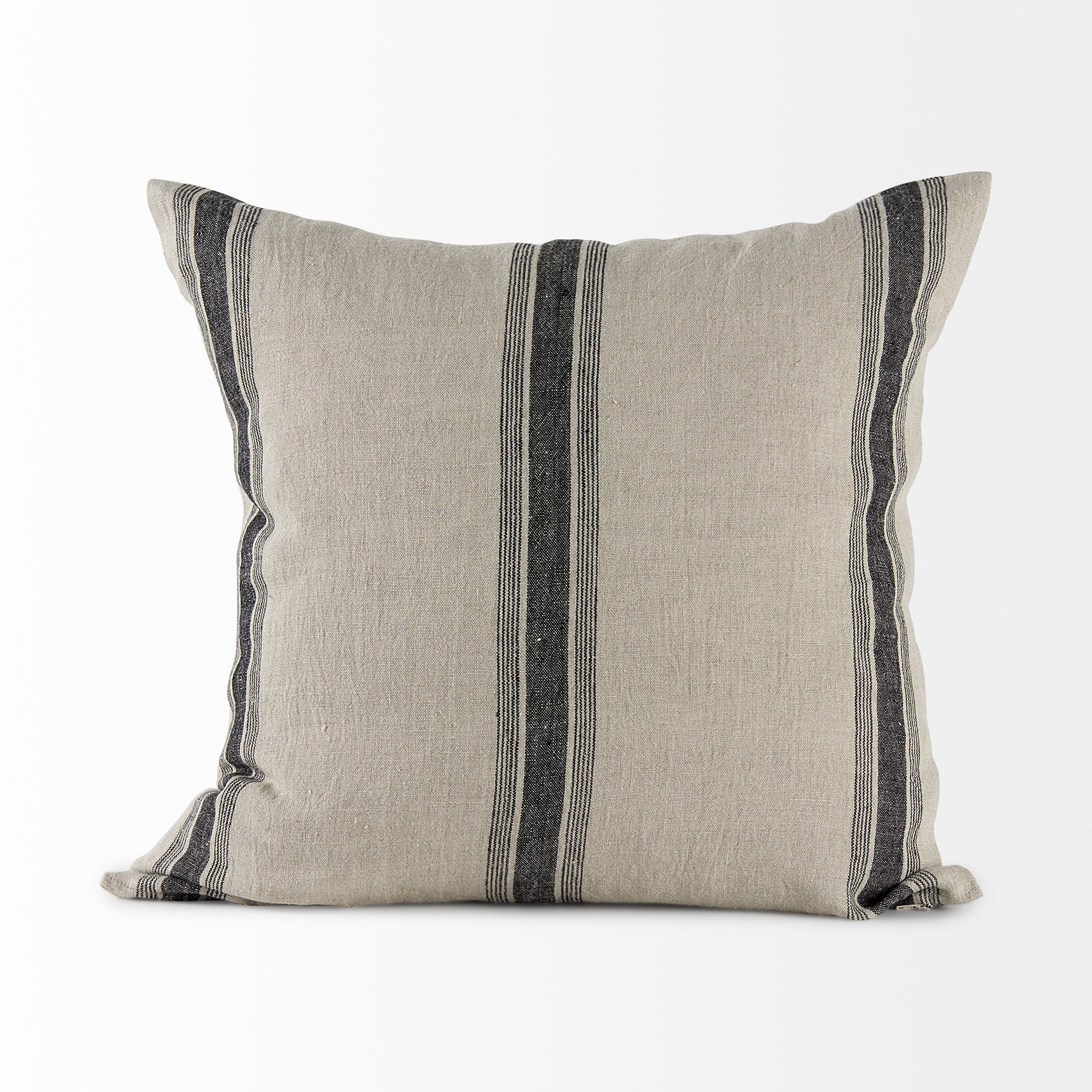 Beige And Black Striped Pillow Cover FurniFindUSA