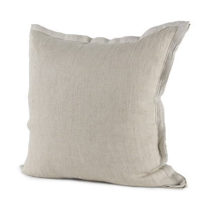 Cream Bordered Pillow Cover FurniFindUSA