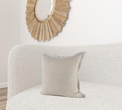 Cream Bordered Pillow Cover FurniFindUSA