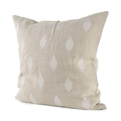 Beige And White Patterned Pillow Cover FurniFindUSA