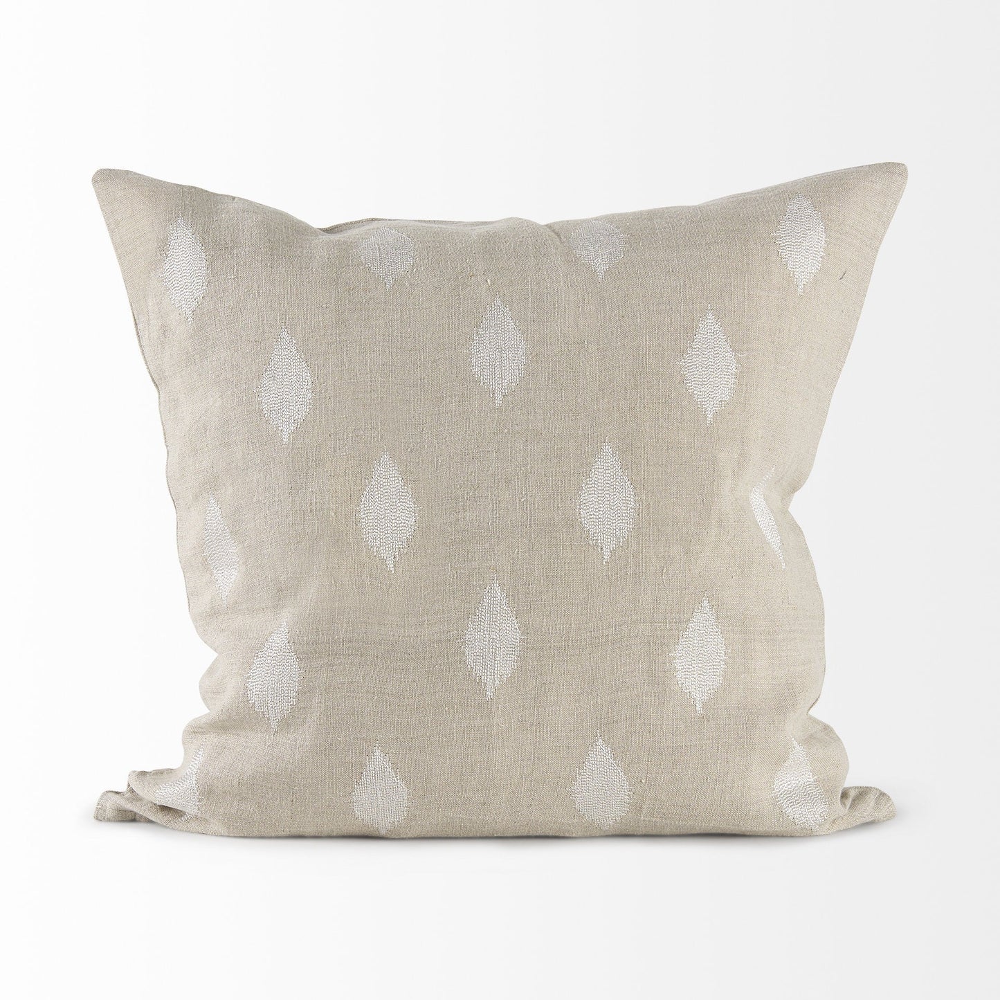 Beige And White Patterned Pillow Cover FurniFindUSA