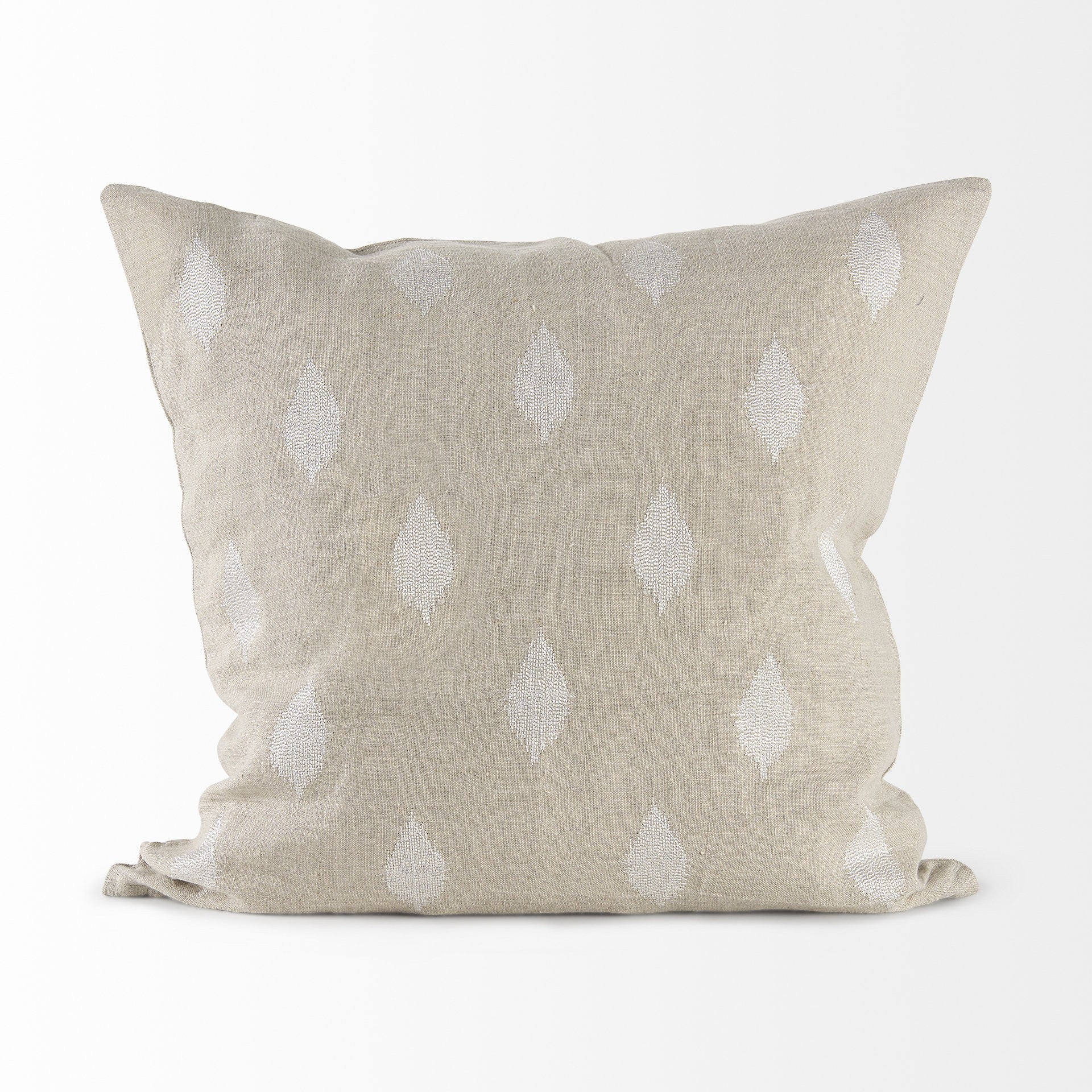 Beige And White Patterned Pillow Cover FurniFindUSA