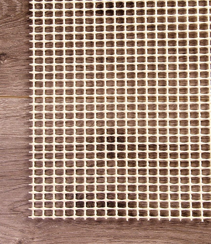 2' x 8' Ivory Striped Weave Non Slip Rug Pad HomeRoots