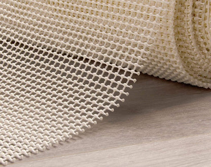 2' x 8' Ivory Striped Weave Non Slip Rug Pad HomeRoots