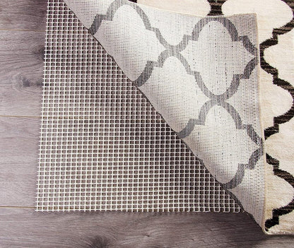 2' x 8' Ivory Striped Weave Non Slip Rug Pad HomeRoots
