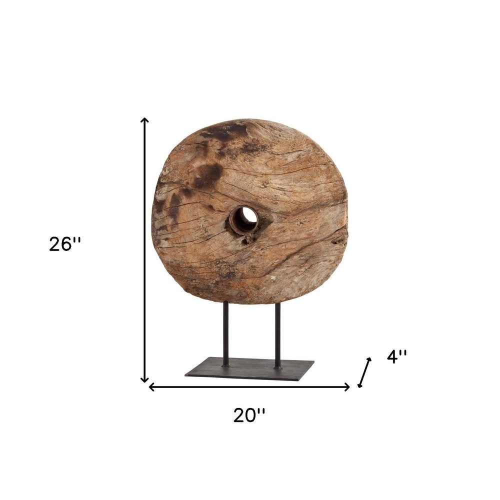 26" Brown Tabletop Sculpture HomeRoots