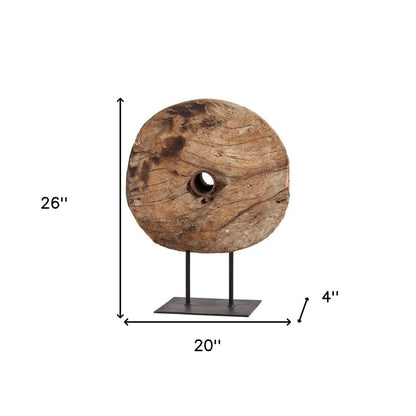 26" Brown Tabletop Sculpture HomeRoots