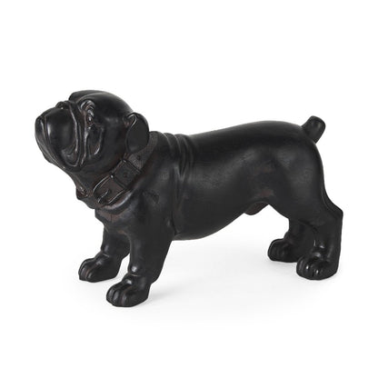 8" Black Polyresin Dog Tabletop Sculpture HomeRoots
