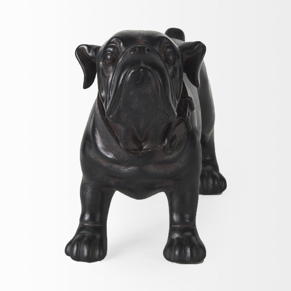 8" Black Polyresin Dog Tabletop Sculpture HomeRoots