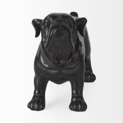8" Black Polyresin Dog Tabletop Sculpture HomeRoots