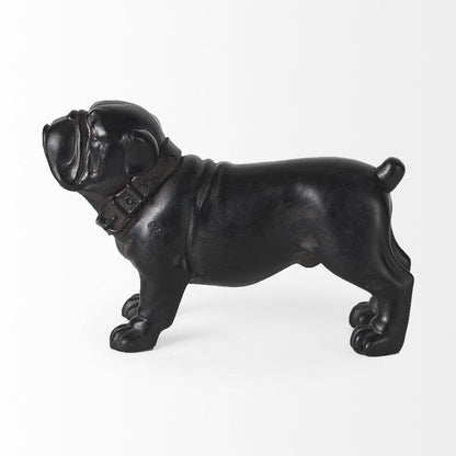 8" Black Polyresin Dog Tabletop Sculpture HomeRoots