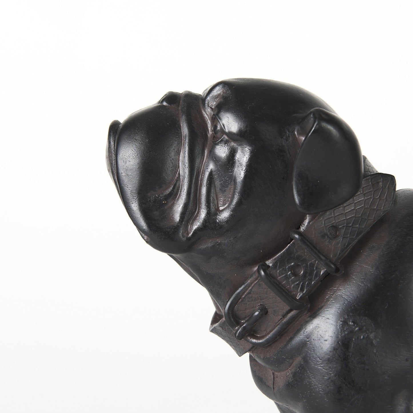 8" Black Polyresin Dog Tabletop Sculpture