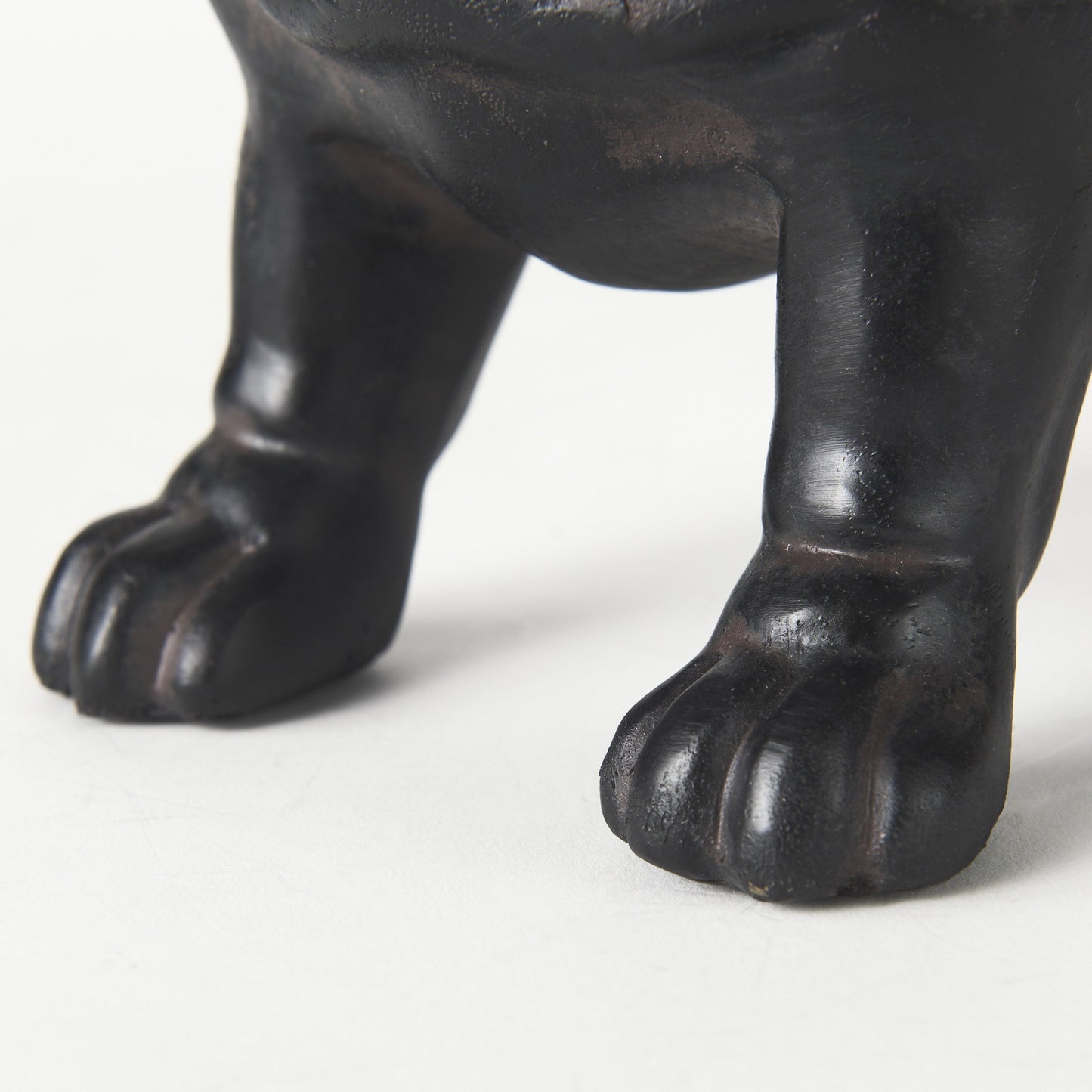 8" Black Polyresin Dog Tabletop Sculpture