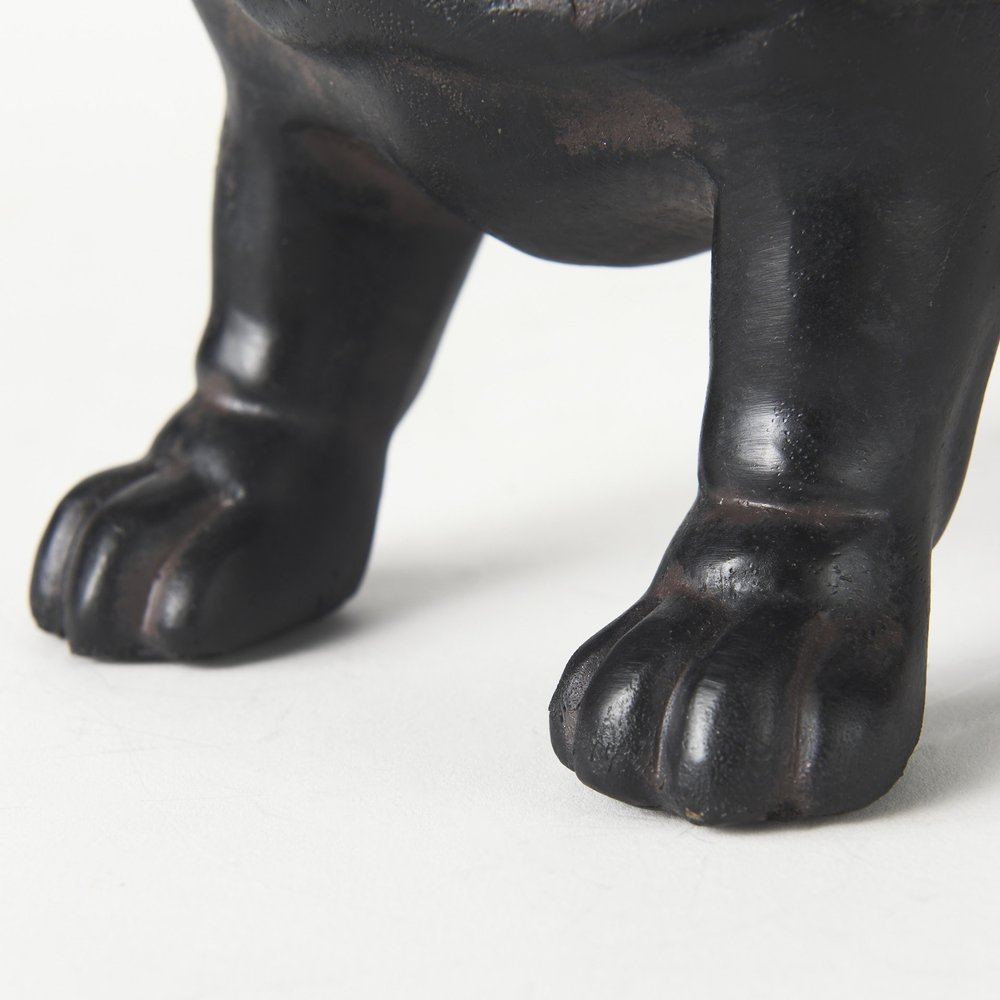8" Black Polyresin Dog Tabletop Sculpture HomeRoots