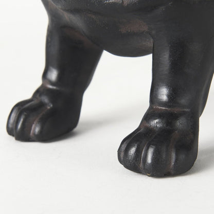 8" Black Polyresin Dog Tabletop Sculpture HomeRoots