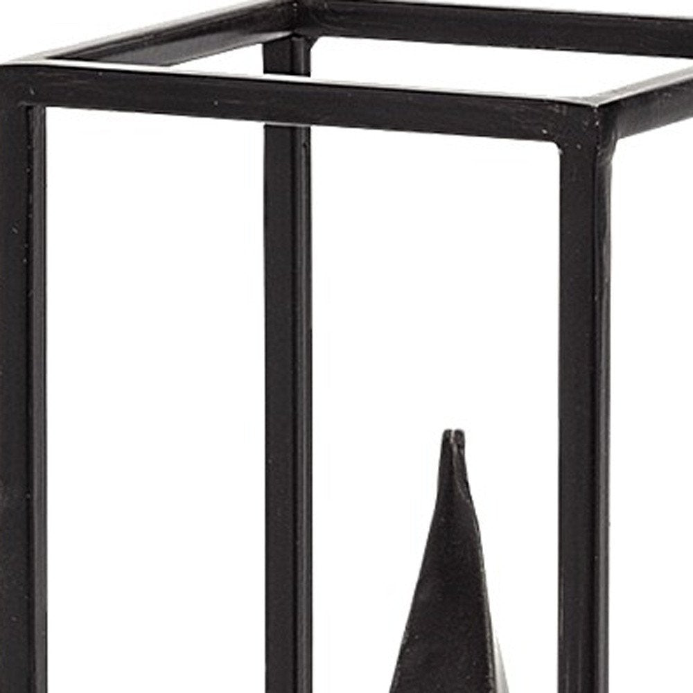 13" Black Metal Tabletop Sculpture HomeRoots