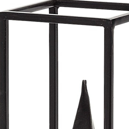 13" Black Metal Tabletop Sculpture HomeRoots