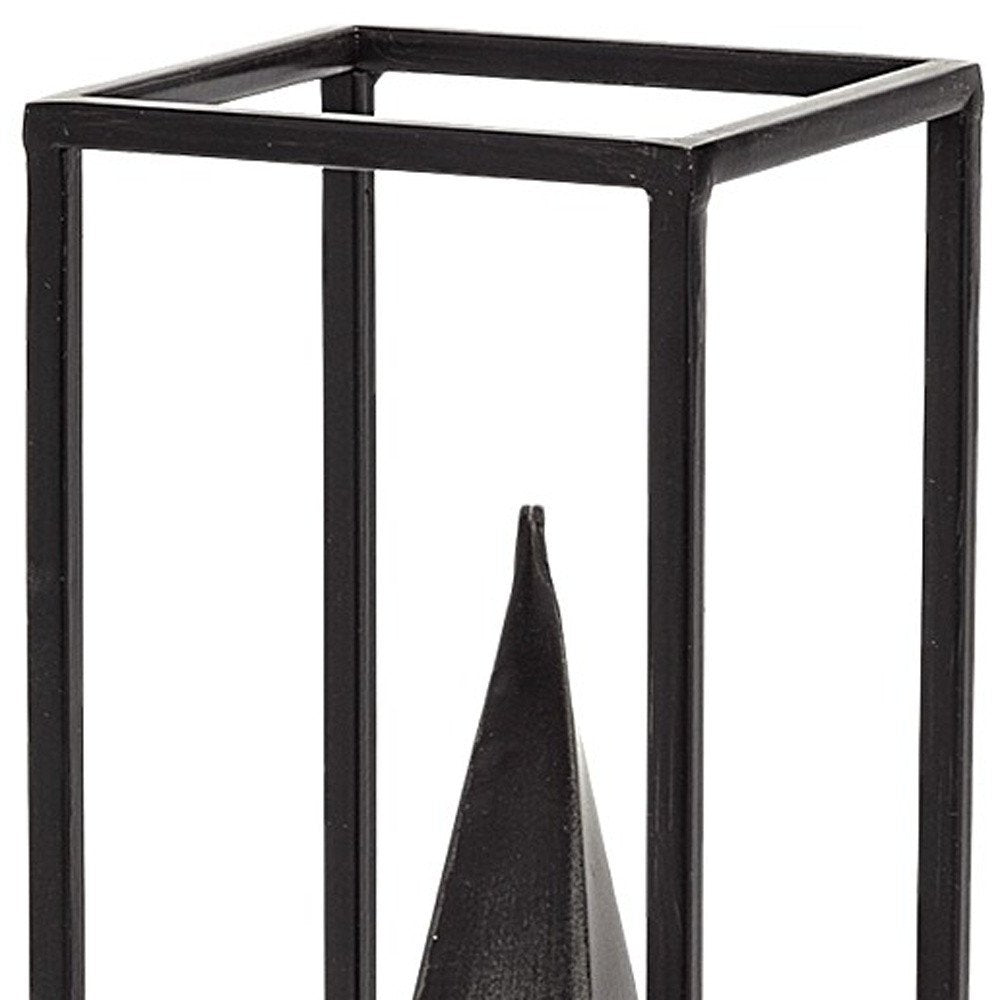 13" Black Metal Tabletop Sculpture HomeRoots
