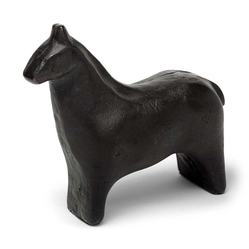 6" Gold Metal Horse Tabletop Sculpture — view 1