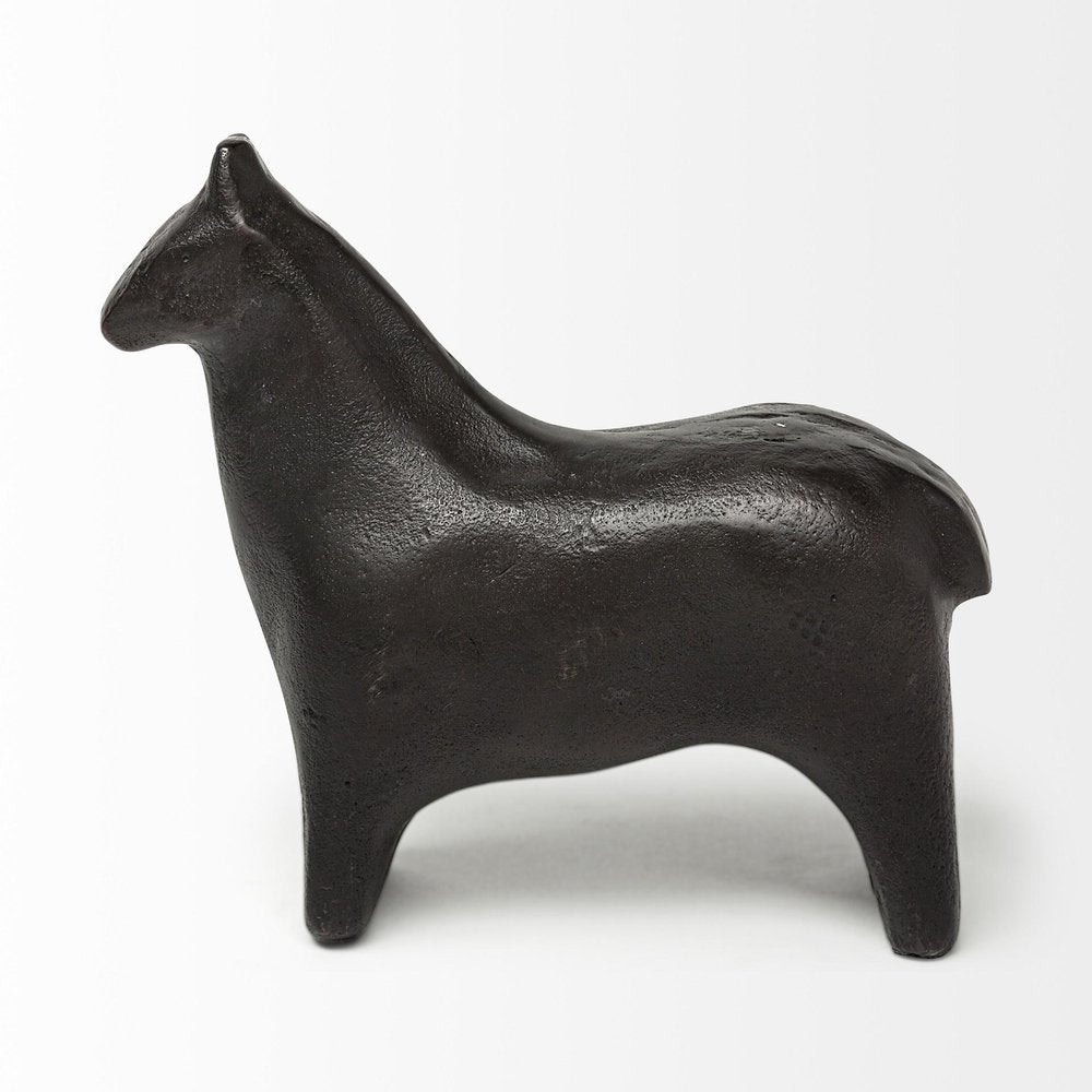 6" Gold Metal Horse Tabletop Sculpture — view 2