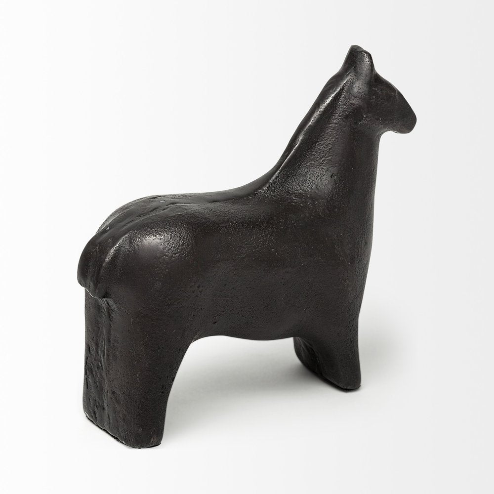 6" Gold Metal Horse Tabletop Sculpture — view 3