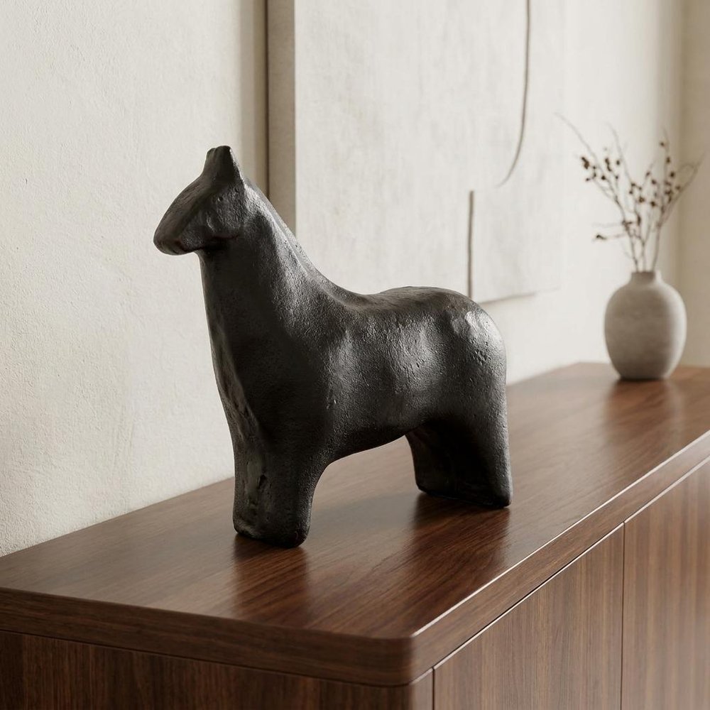 6" Gold Metal Horse Tabletop Sculpture — view 8