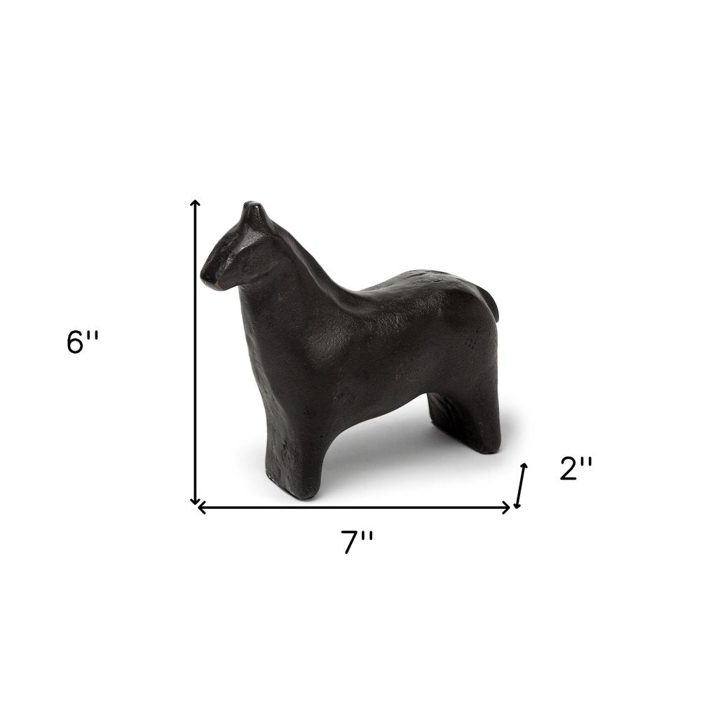 6" Gold Metal Horse Tabletop Sculpture HomeRoots