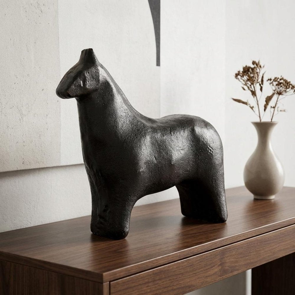 6" Gold Metal Horse Tabletop Sculpture — view 9