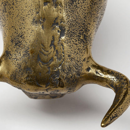 Gold Cast Aluminum Raging Bull Sculpture HomeRoots