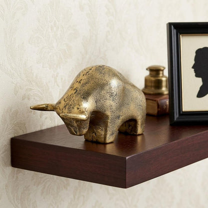 Gold Cast Aluminum Raging Bull Sculpture HomeRoots