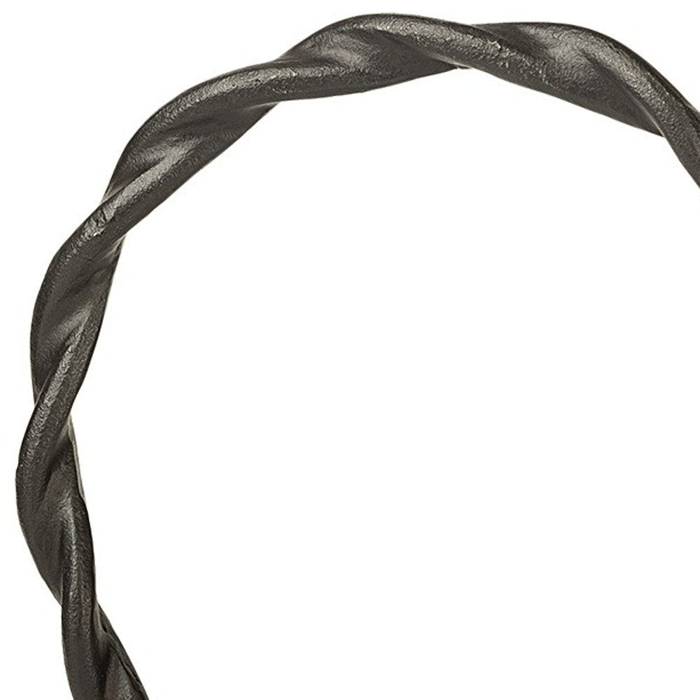 15" Black Metal Round Braided Tabletop Sculpture — view 6