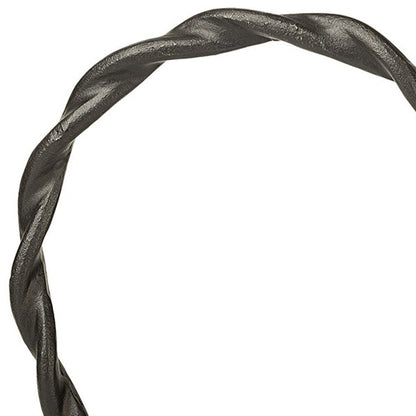 15" Black Metal Round Braided Tabletop Sculpture HomeRoots