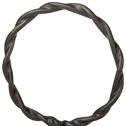 15" Black Metal Round Braided Tabletop Sculpture HomeRoots