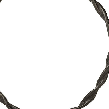 23" Black Metal Round Braided Tabletop Sculpture HomeRoots