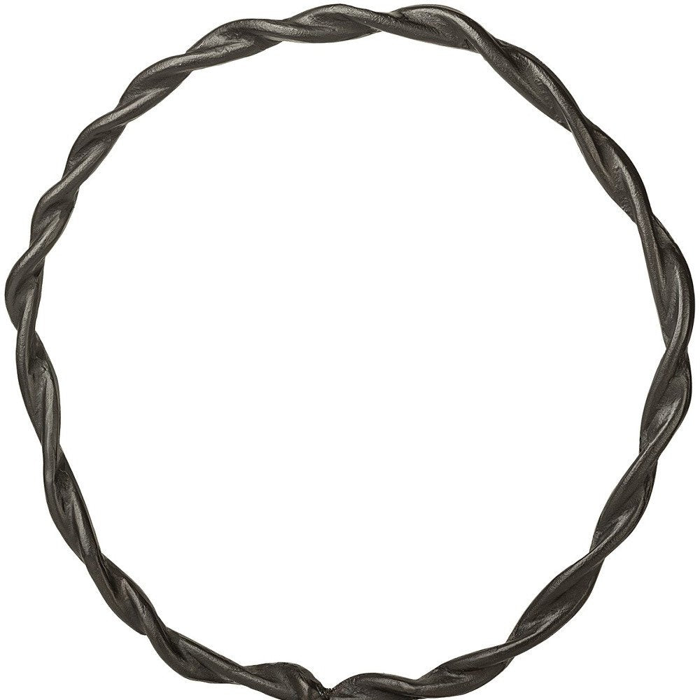 23" Black Metal Round Braided Tabletop Sculpture HomeRoots