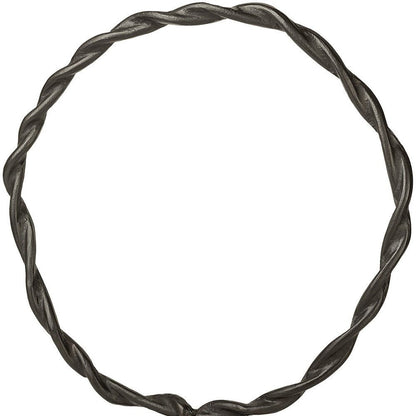 23" Black Metal Round Braided Tabletop Sculpture HomeRoots